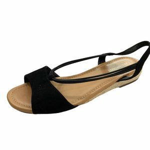 Lane Bryant Faux Suede Espadrille Slingback Sandal